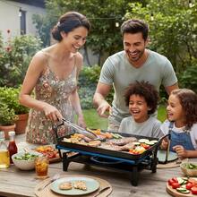 Multifunctional Electric Grill Non-Stick Indoor Griddle 110V - Black - View 7