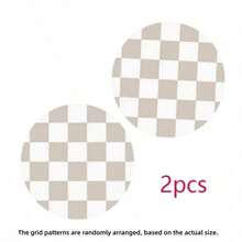 2pcs Checkered Car Cup Holder Mats, Non-Slip, Shock-Absorbing, Universal Fit, Fashionable Car Cup Coasters, Can Be Placed In Car, As Interior Accessory Or Party Gift - One Size - View 8