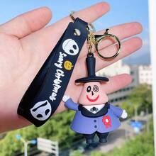 Disney Cartoon Skeleton Silicone Keychain With Printed Lanyard, Car Key And Interior Hanging Accessory, Creative Bag Charm Decor, Suitable For Halloween Adult Gift - Multicolor - View 4