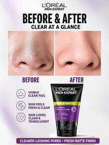 L’Oreal Paris L'Oréal 男士活性碳抗黑頭潔面乳 50/100ml，深層毛孔清潔、控油、亮膚，適合油性與敏感肌膚 - 男士控油炭爽抗黑頭潔顏膏 - 查看 10