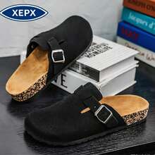 Men's Summer Soft Sole Slip-On Loafer Sandals, Beach Strap Style, New Thick Sole Anti-Slip Anti-Odor Outdoor Casual Slippers, Soft Sole Fashion Versatile Durable Comfortable Flat Bottom Plus Size Men's Shoes - Black - View 9