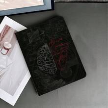 1件復古解剖大腦心臟星圖平板保護殼，附筆槽，相容 iPad 10代智能保護殼/Air 13(M3 2025)/Air 11/11(A16 2025)，相容 OPPO Pad，相容 MatePad，相容 Vivo Pad，相容 Honor Pad，相容 Xiaoxin Pad - 彩色 - 查看 3