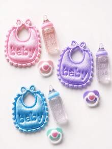 1 Set Dollhouse Decor, Includes Mini Bib, Pacifier, Baby Bottle Decor, Mini Scene Props And Photography Props, All Very Realistic. Great For Small Scene Matching. - Multicolor - View 11