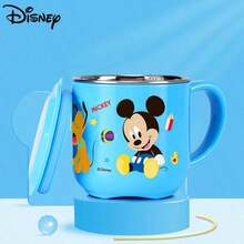 Disney Children's Stainless Steel Water Cup-Baby Milk Cup With Handle, Cute Cartoon-Printed Reusable Mug For Home Use And Parties, 260ml - Multicolor - View 20