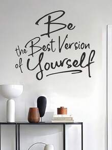 1pc Slogan Graphic Wall Sticker, Stickers, Wall Decal, Vinyl Decal For Home Decorations, Spring Decoration Items Refresh Your Home, Festival Decoration Stickers Gifts Birthday Graduation - Multicolor - View 1