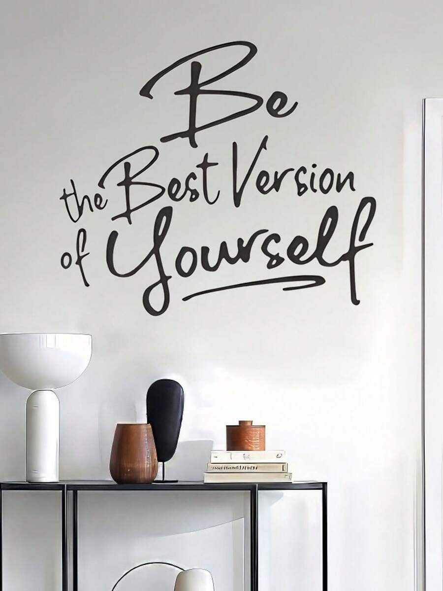 1pc Slogan Graphic Wall Sticker, Stickers, Wall Decal, Vinyl Decal For Home Decorations, Spring Decoration Items Refresh Your Home, Festival Decoration Stickers Gifts Birthday Graduation - Multicolor - View 1