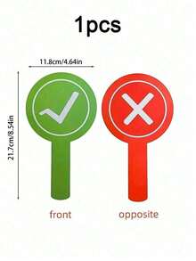 1/5/10pcs Double-Sided Handheld Response Cards - "Correct" & "Wrong" Signs, Handheld Voting Paddles, Answer Cards, Suitable For Classroom Interactive Teaching Props, Family Games, Interactive Learning Activities, Team Building Voting, Back To School Gifts - Multicolor - View 4