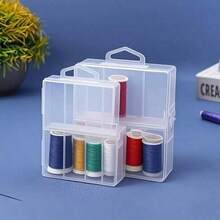 1pc Transparent Battery Storage Box | Can Store 24 Batteries | Made Of Durable Transparent Shell With Secure Compartment Dividers, Battery Storage Solution | Space-Saving Storage Box | Transparent Plastic Shell, Convenient For Organizing Hardware Accessories, Especially Suitable For Back To School Season, Home, Office Or Travel Scenarios - Multicolor - View 6