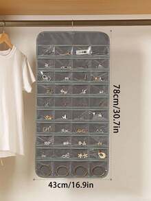 80-Pocket Hanging Jewelry Organizer, Suitable For Closet, Bedroom, Bathroom And Vanity, Can Store Various Jewelry Accessories - Multicolor - View 12
