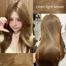 Set Krim Pewarna Rambut Warna Teh Susu, Kit Pewarna Rambut DIY di Rumah, 100ml Krim Pewarna Rambut + 100ml Oksidan, Pewarna Rambut Lembut Tahan Lama - SNK-32 warna teh susu - View 3