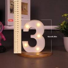 1/3/4/5pcs LED Numeric Lights (6.3"/8.27") - Romantic Warm White, Birthday, Wedding, Anniversary, Party Decor | Proposal Decoration, Personalized Gift - White - View 17