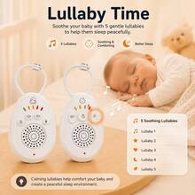 CDYCAM Baby Monitor With Two-Way Talk Function, 1000mAh Rechargeable Battery, Built-In 5 Lullabies For Sleep Aid, Compact And Portable, Gift For Mom And Baby - White - View 6
