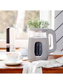 CAMRY Glass Electric Kettle With Temperature Control & LED Display, Smart Kettle - 1.7L, 40-100C Range, Touch Panel - EU E Type Plug(220-240V) - View 2