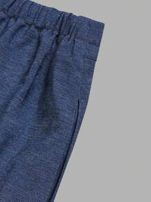 Women's Autumn High Waist Wide Leg Denim Jeans, Casual Straight Leg Pants - Blue - View 5