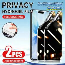Yezodawee 2pcs Anti-Peeping Hydrogel Screen Protector Film, Compatible With IPhone 18 Pro Max/18 Pro/17 Pro Max/17 Air/17E/16/15/14/13/12/11/16 Pro Max/16E/Plus/Mini/X/Xr/Xs Max, Soft Privacy Protection, Anti-Fingerprint Anti-Scratch, Compatible With Phone Cases, Bubble-Free With Bright Edges, Includes Scraper Card - Black - View 34