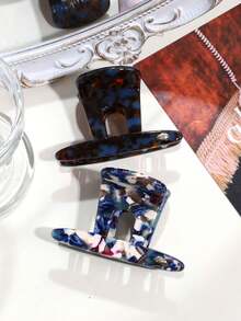 1pc Women's Fashion Minimalist Thick Acetate Hair Claw, Luxury Style, Suitable For Daily Wear - Multicolor - View 4