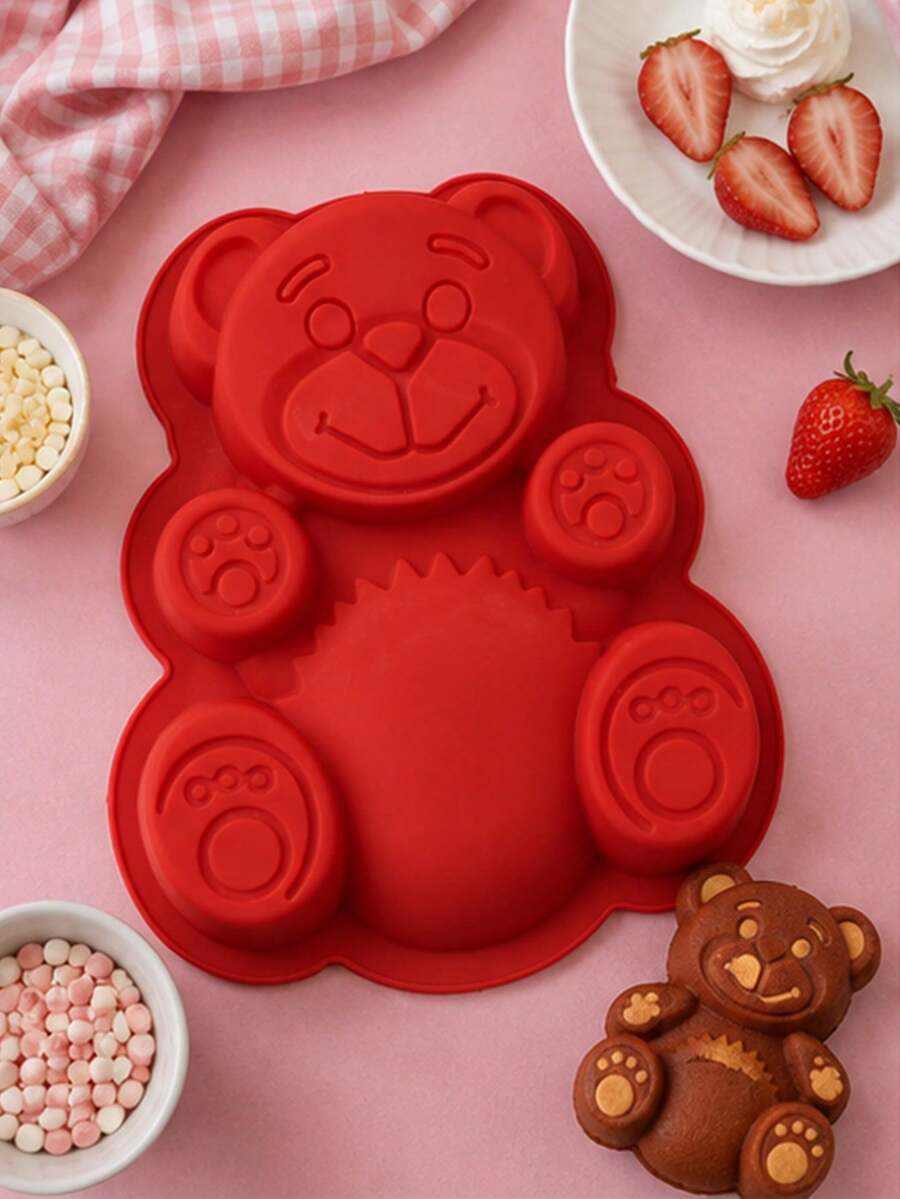 熊熊矽膠軟糖模具 加厚 DIY 泰迪熊軟糖果凍巧克力甜點製作模具 矽膠材質 不黏模 易脫模 耐熱