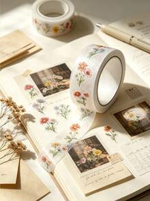 Daisy Wildflower Sticker Roll, Butterfly Planner Stickers, Floral Postage Stamp Stickers - Laptop, Water Bottle, Phone, Skateboard Decals, Planner Supplies, Decorative Envelope Seal Stickers - A - View 6