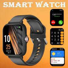 Unisex Smartwatch With Comfortable Silicone Strap, Supports Making And Receiving Calls, Message Notifications, Music Control, Alarm, Remote Camera, 180mAh Battery, 1.83-Inch Full-Screen Touch Display, Compatible With Android And IOS Systems, - View 15