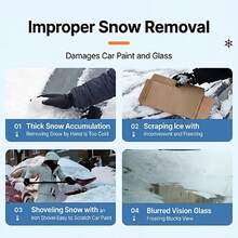 Retractable Car Snow Scraper And Ice Scraper, Dual-Purpose Winter Snow Brush And Ice Scraper, Detachable Design - Space-Saving Storage, Quick Snow Removal Without Damaging Car Paint, Perfect For Cars, Trucks, SUVs, RVs And Boats, Solves Snow Removal Hassle, Great Winter Gift Choice For Friends - A - View 6