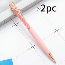 2pcs Dual-Color Flower Pen Caps Ballpoint Pens, Creative Multi-Color Rotating Ballpoint Pens, School Supplies, Personalized Gifts For Wedding, Valentine's Day, Christmas And Teacher's Day - Multicolor - View 15