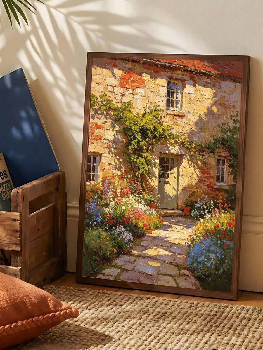 1pc Digital Oil Painting Landscape Theme - DIY Handmade Art, Home Wall Decor, Canvas Oil Painting Decoration Birthday, Party And Holiday Gift, Includes Brushes And Paints