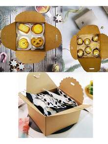 24/12PCS/1PC Kotak Hadiah Kertas Kraft, Kotak Permen Putih, Kotak Snack Dekoratif, Kotak Hadiah Kue, Biskuit, Permen dan Sabun Mandi Garam Mandi Buatan Tangan, Cocok untuk Natal, Ulang Tahun, Liburan, Pernikahan (Warna Polos) - MultiWarna - View 4
