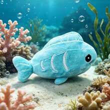 1pc New Cat Toy Clownfish Kitten Toy Durable Chew Toy Self-Entertainment Boredom Relief Squeaky Interactive Cat Toy - Multicolor - View 12