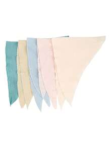 3 cái/gói yếm tam giác/khăn cổ/yếm thấm nước miếng màu trơn cho bé, khẩu trang/mặt nạ che mặt bằng gạc hai lớp mềm chống gió chống bụi, phù hợp cho mọi mùa - Nhiều màu - Xem 9