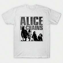 Unisex-Summer/Autumn T-Shirts -Alice In Chains --- Vintage Art T-Shirt-Streetwear,Y2k,Men,Pasha Style,Autumn Outfit,Essentials,Men's,Vin - White - View 1