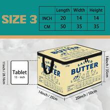 Multi-Size Options, American Vintage Print Foldable Storage Box With Zipper Handle, Upgraded Fabric Large Capacity Storage Bin, Suitable For Closet, Dorm, Underbed Storage, Organizing Clothes, Bedding, Miscellaneous Items, Home Moving Organization - Multi-color - View 14