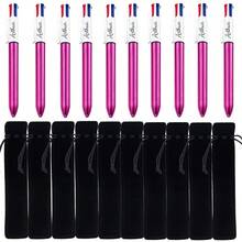 Customizable Retractable Ballpoint Pen Set With Pen Pouch, Laser Engraved Text, Replaceable 4-Color Ink Refills, Smooth Writing, Perfect For Office, Colleagues, School Supplies, And Back-To-School Gifts For Students And Teachers - Sets - View 31