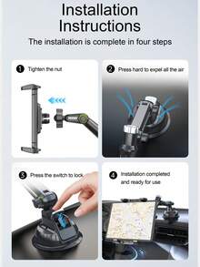 LRBH Dashboard Tablet GPS Holder For Car Suction Car Mount With For All 7"-15" Pad Tablet And 4" - 7"Folding Screen/Straight Panel Phone - View 13