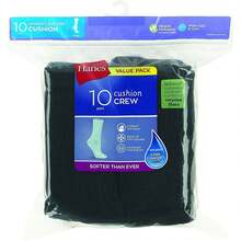 Hanes Women's Cushioned Athletic Ankle Socks (10-Pack) Variant 7 - Black - View 3