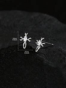 1 Pair Unisex Copper Inlaid Diamond Cross Earrings, Multi-Style Hollow Religious Cross Hypoallergenic Earrings, Punk Street Style Layered Earrings Suitable For Party And Daily Wear - Multicolor - View 15