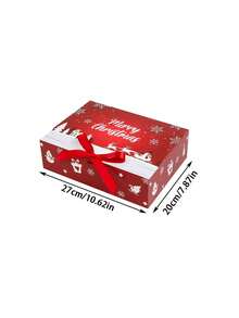 24/12/4 piezas/1 pieza Cajas de regalo de Navidad, cajas de papel con dibujos animados, cajas de regalo para fiestas y vacaciones, cajas decorativas para envolver regalos, cajas de regalo de papel de Navidad. Juego de cajas de regalo de Navidad grandes vacías, cajas decorativas para regalos de galletas, manzanas y caramelos de Papá Noel - Multicolor - Ver 6
