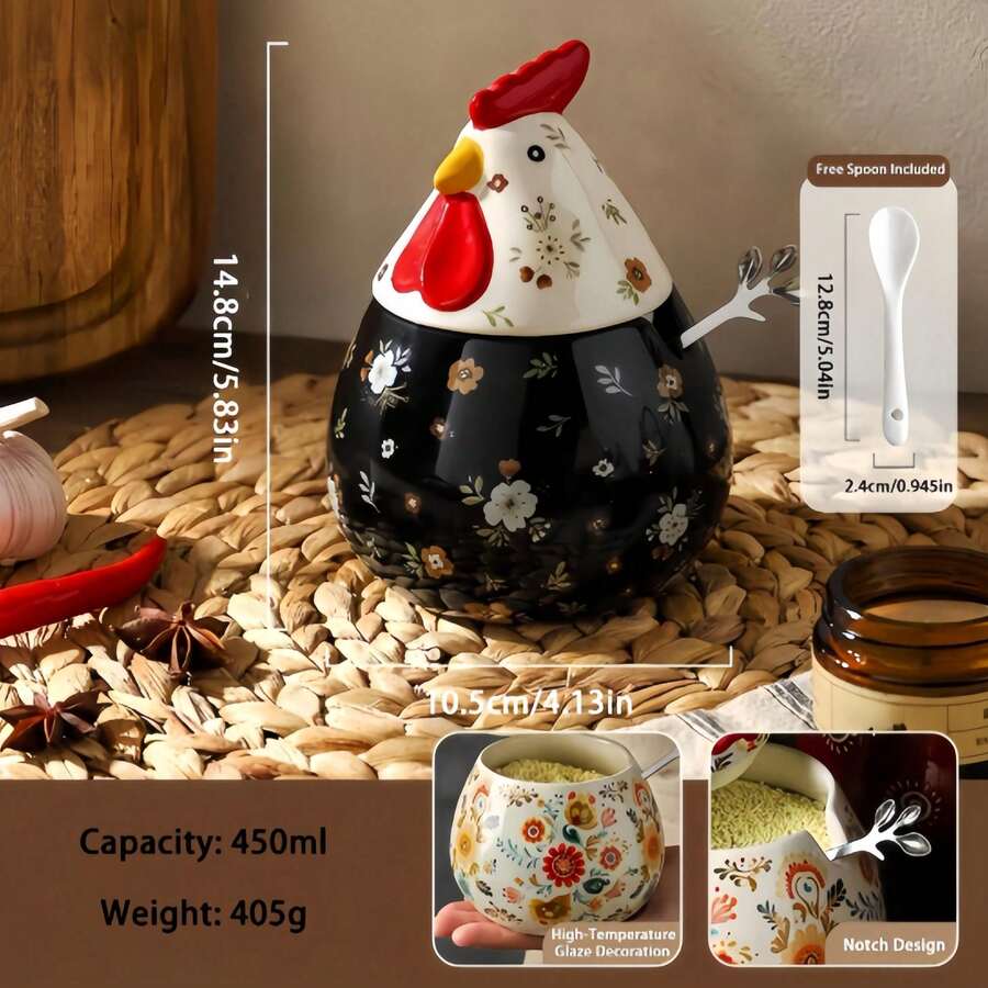 Food Dispensers - Black Chicken - View 1