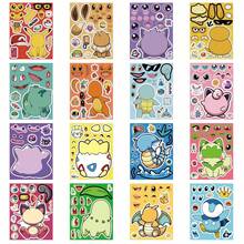 8PCS/16pcs Face‑Changing Stickers, Fun Educational Cartoon Decals, Creative DIY Decor Stickers For Journal, Water Bottle, Notebook, Skateboard, Craft Supplies, Halloween Christmas Party Favors - Multicolor - View 2