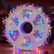Luces de Hada LED para Navidad de Interior, Luces LED Festivas, 8 Modos Intermitentes, Con Control Remoto, Control Remoto Inteligente, Regulables, 8 Modos, 50/100/200 Luces de Hada LED, Adecuadas para Boda, Fiesta, Decoración de Dormitorio - Multicolor - Ver 19