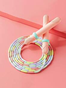Adjustable Bead-Shaped Segmented Skipping Rope, Thumb-Fixed Ring With Anti-Slip Handle Design, Suitable For Beginners, Suitable For Indoor And Outdoor Exercises, Durable Fitness Training Rope - Multicolor - View 18
