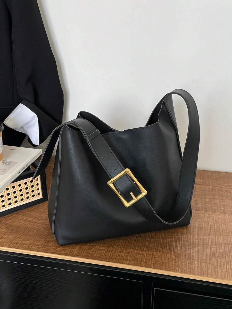 2026 New Large Capacity Pleated High-End Fashion Luxury Versatile One Shoulder Handbag With Detachable Small Pouch - Black - View 1