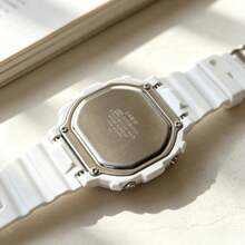 Casio Retro Small Square Resin Strap Quartz Movement Watch (Free Screen Protector Included With Order) - White - View 4