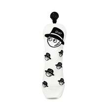 Funny Fisherman Pattern White Golf Club Headcover, PU Material Embroidered Design, Enhanced Club Protection, Golf Accessory - White - View 11