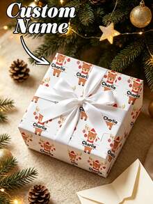 Personalized And Custom Christmas Gift Wrapping Paper; Fun Designs For Christmas, Holidays, And Birthdays; Suitable For Crafting And Gift Wrapping; Perfect For Anniversaries, Valentine's Day, Mother's Day, Birthdays, And Other Occasions. - Multicolor - View 4