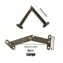4pcs Folding Lid Support Hinges, Bronze Color Lid Support Hinges, Lid Support Hinges, Suitable For Furniture, Cabinets, Wooden Boxes And Jewelry Boxes Display Support - Multicolor - View 11