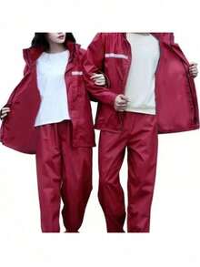 1 Set Raincoat + Rain Pants Adult Split Rain Suit Full Body Waterproof Rain Gear For Delivery Riders Farmers Construction Workers Tea Pickers - Standard - View 10