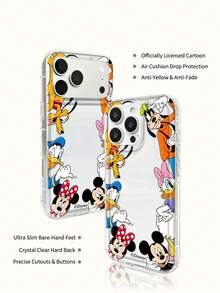 Miniso بطانية هاتف ماركة XDisney، متوافق مع آيفون 17Pro Max/17Pro Air 16ProMax 15Plus 14/13 آبل 17 15Pro 12Pro 11 16Plus، XR آبل ونماذج أندرويد، هدية عطلة للعائلة والأصدقاء - شفاف - مشاهدة 7