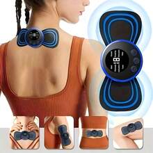 AXH EMS Electric Neck Massager, Mini Neck And Back Stimulating Massage Patch - Black - View 2