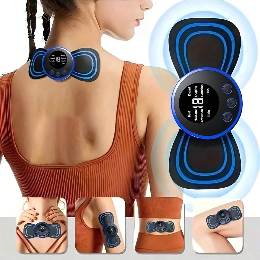 AXH EMS Electric Neck Massager, Mini Neck And Back Stimulating Massage Patch