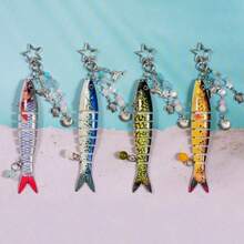 1 Handmade Fish-Shaped Keychain, Marine-Themed Decoration, Ocean Keychain, Beaded Fish Accessory, Fishing Gift, Suitable For People Aged 14 And Above - Multicolor - View 2